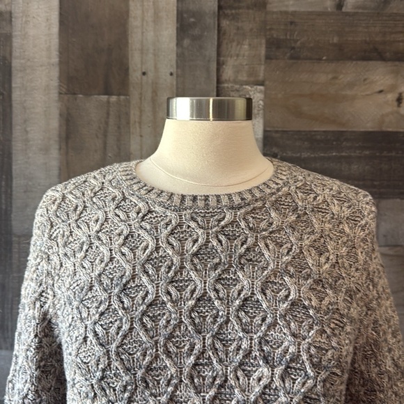 Jeanne Pierre tan cable knit sweater medium preppy neutral academia gorpcore - Picture 3 of 12